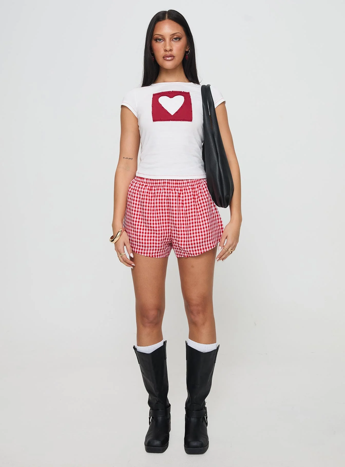 Were Lovers Baby Tee White - Image 7