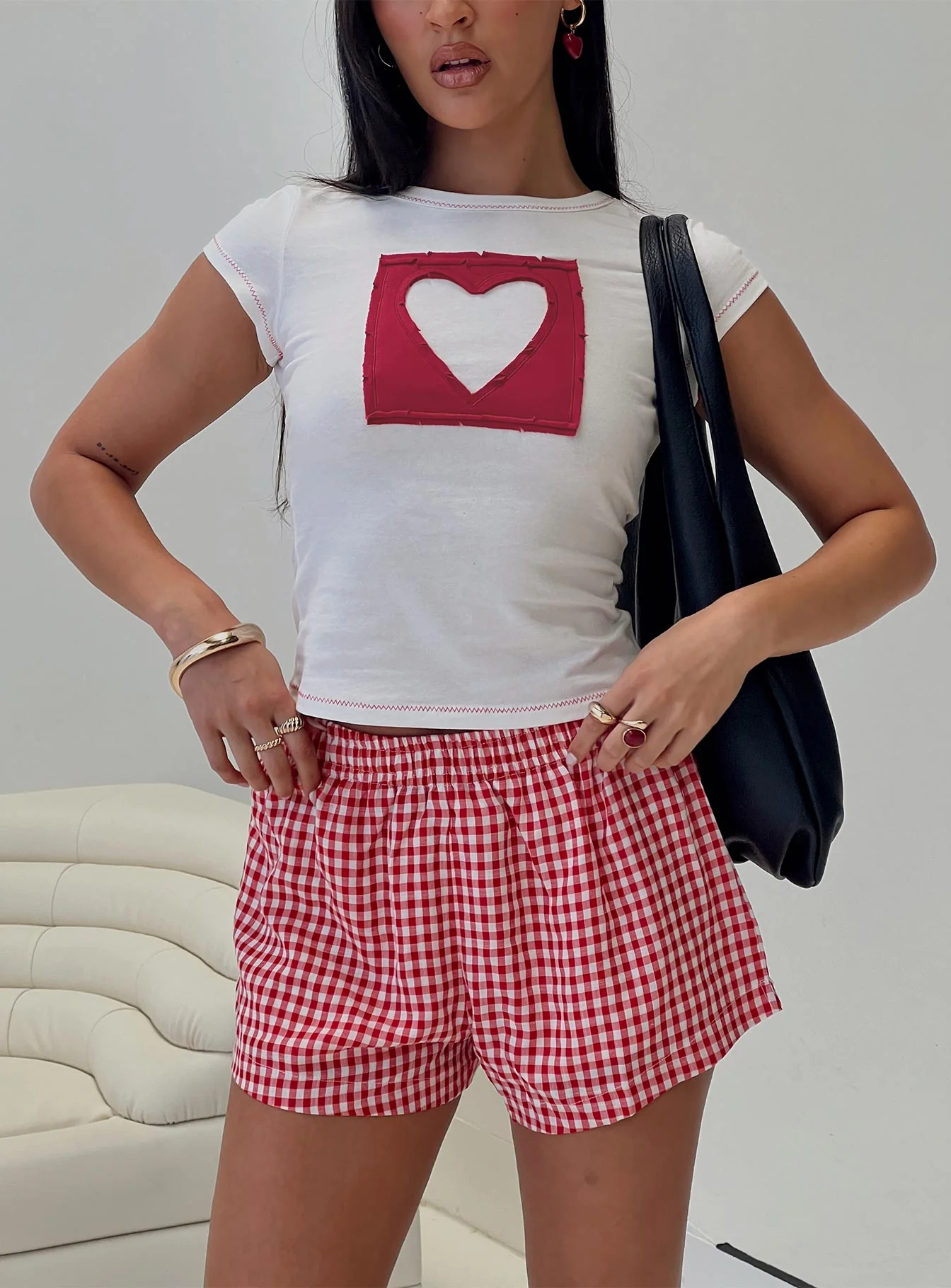 Were Lovers Baby Tee White - Image 9