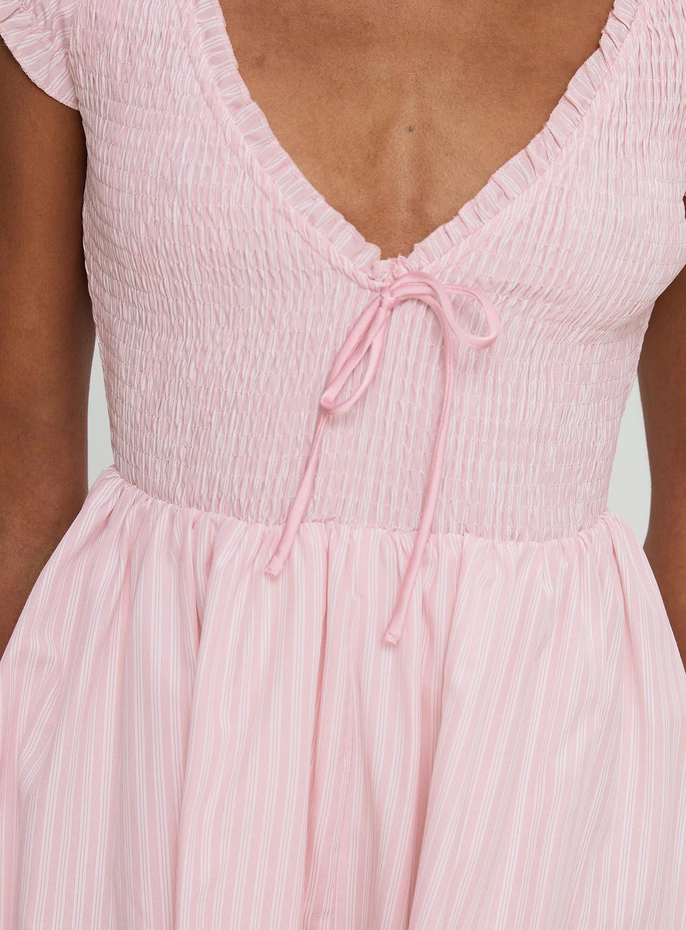 Wescott Stripe Playsuit Pink / White - Image 6