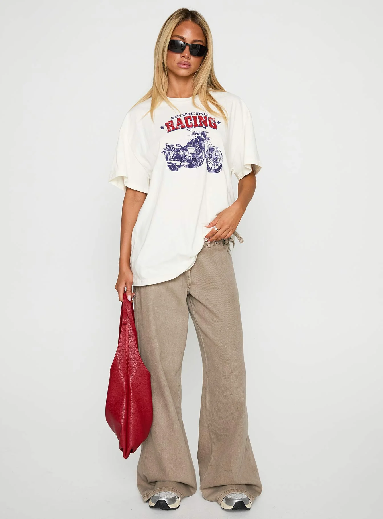 West Coast Style Oversized Tee White - Image 3