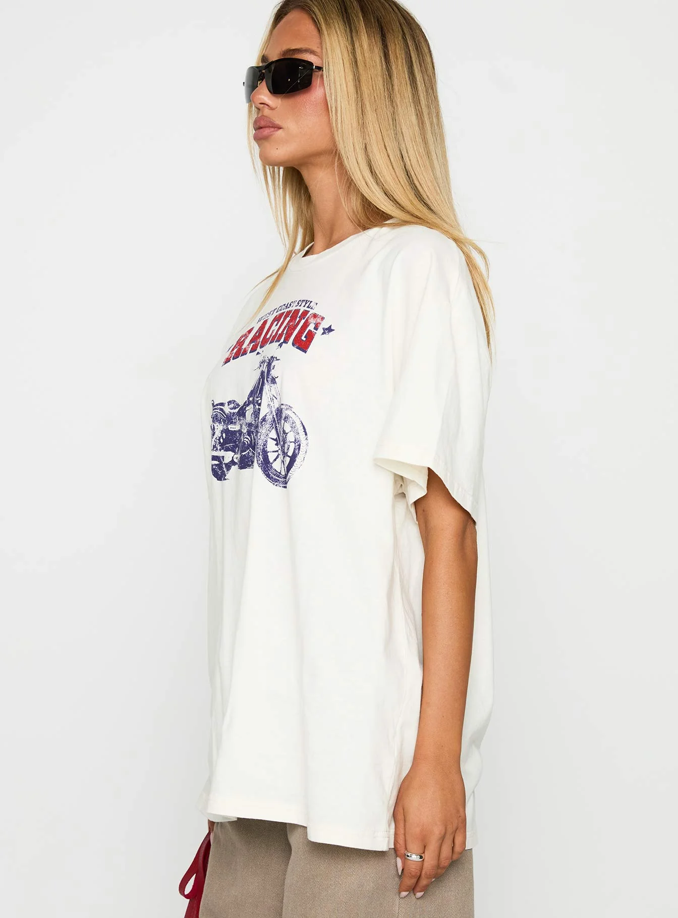 West Coast Style Oversized Tee White - Image 4
