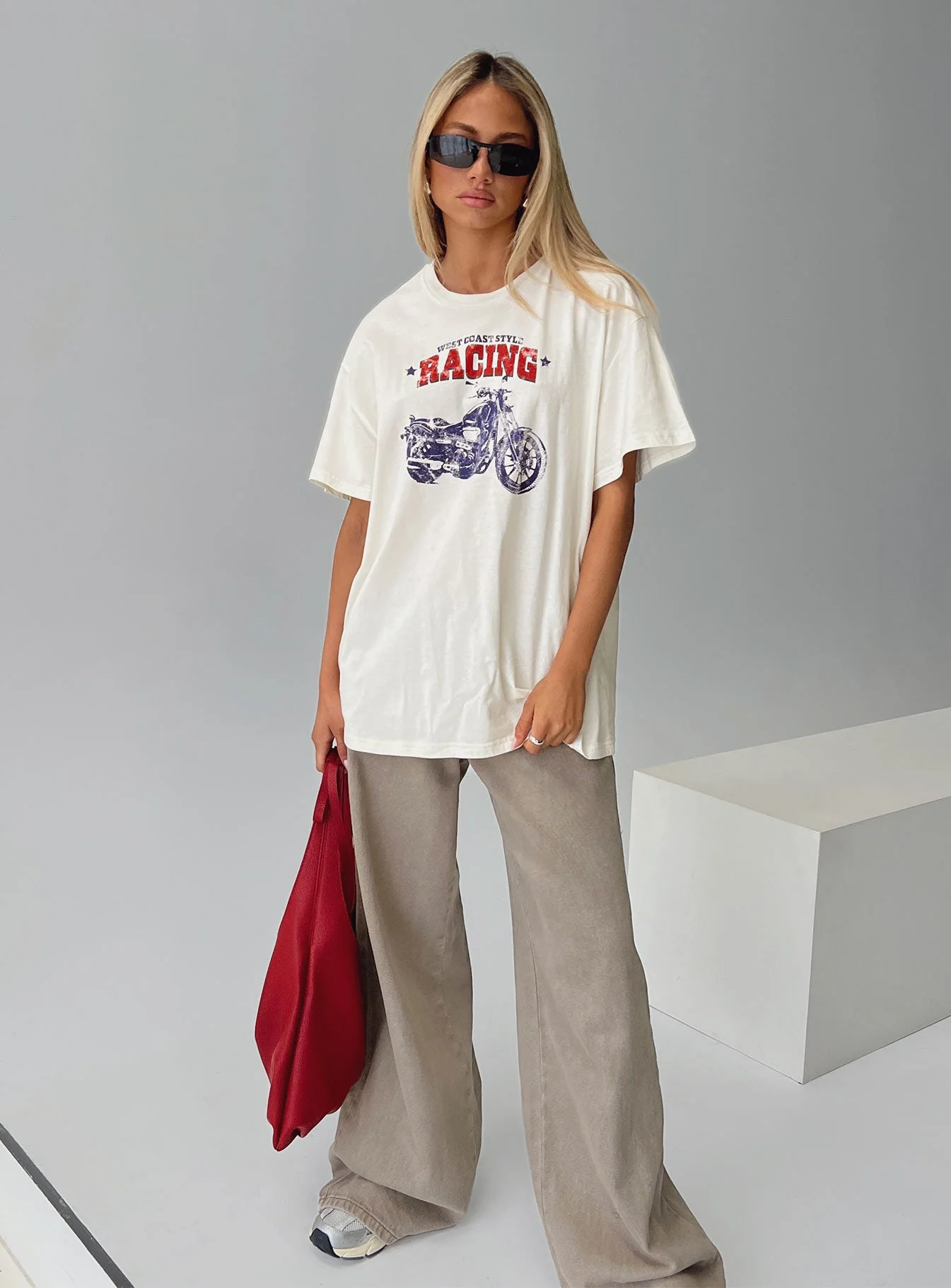 West Coast Style Oversized Tee White - Image 8
