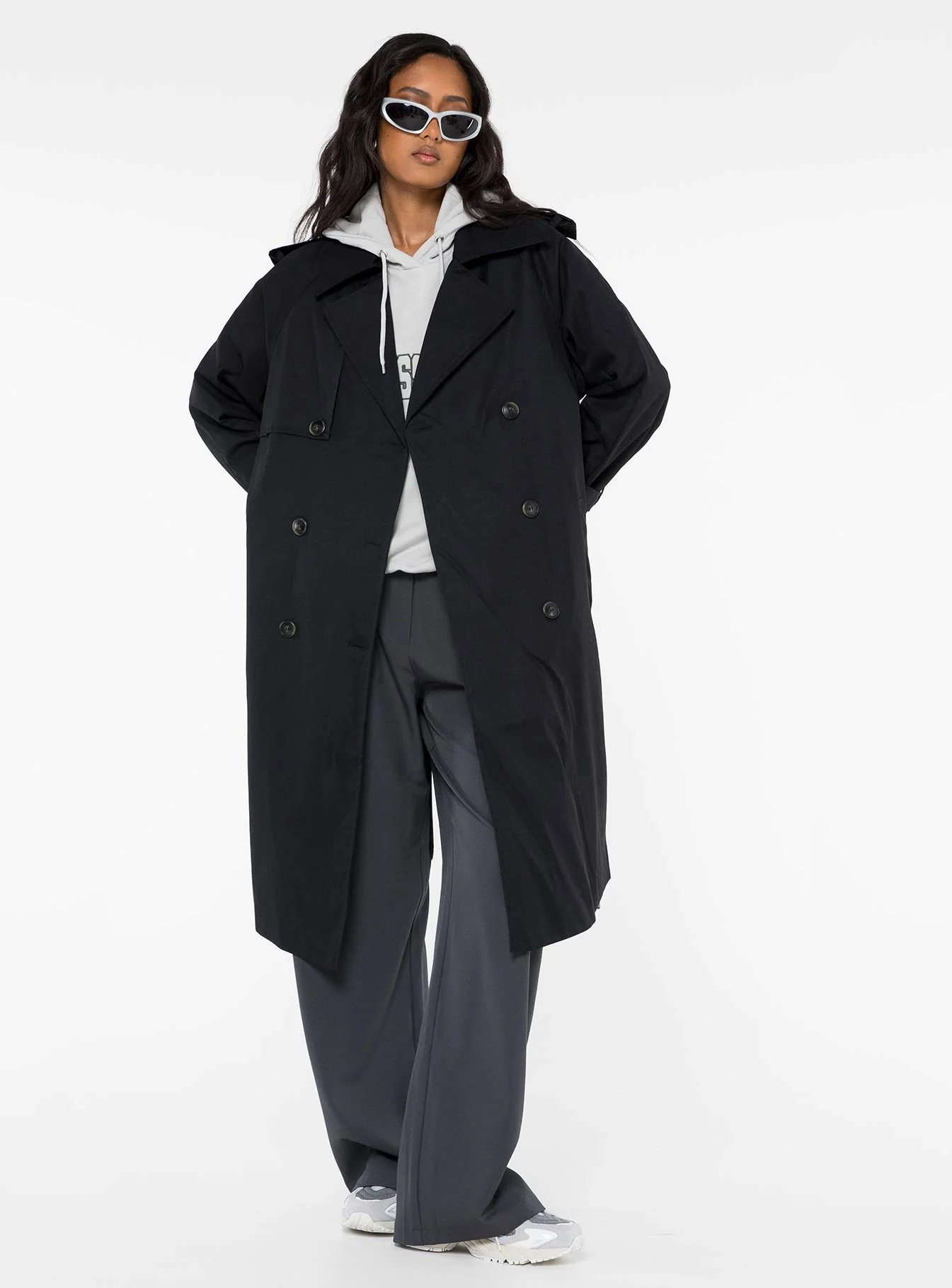 Westwind Trench Coat Black - Image 3