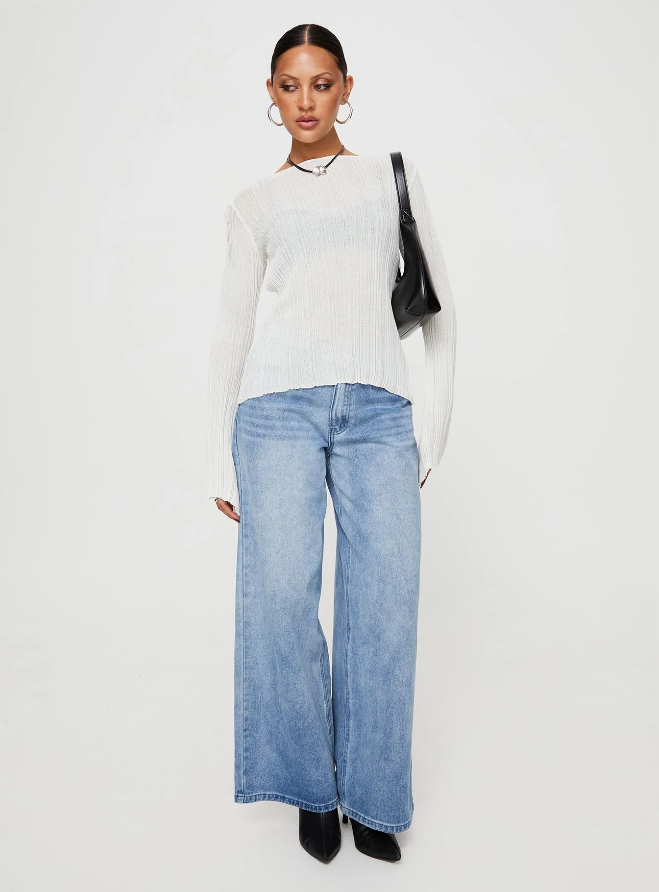 Wexley Long Sleeve Top White - Image 3