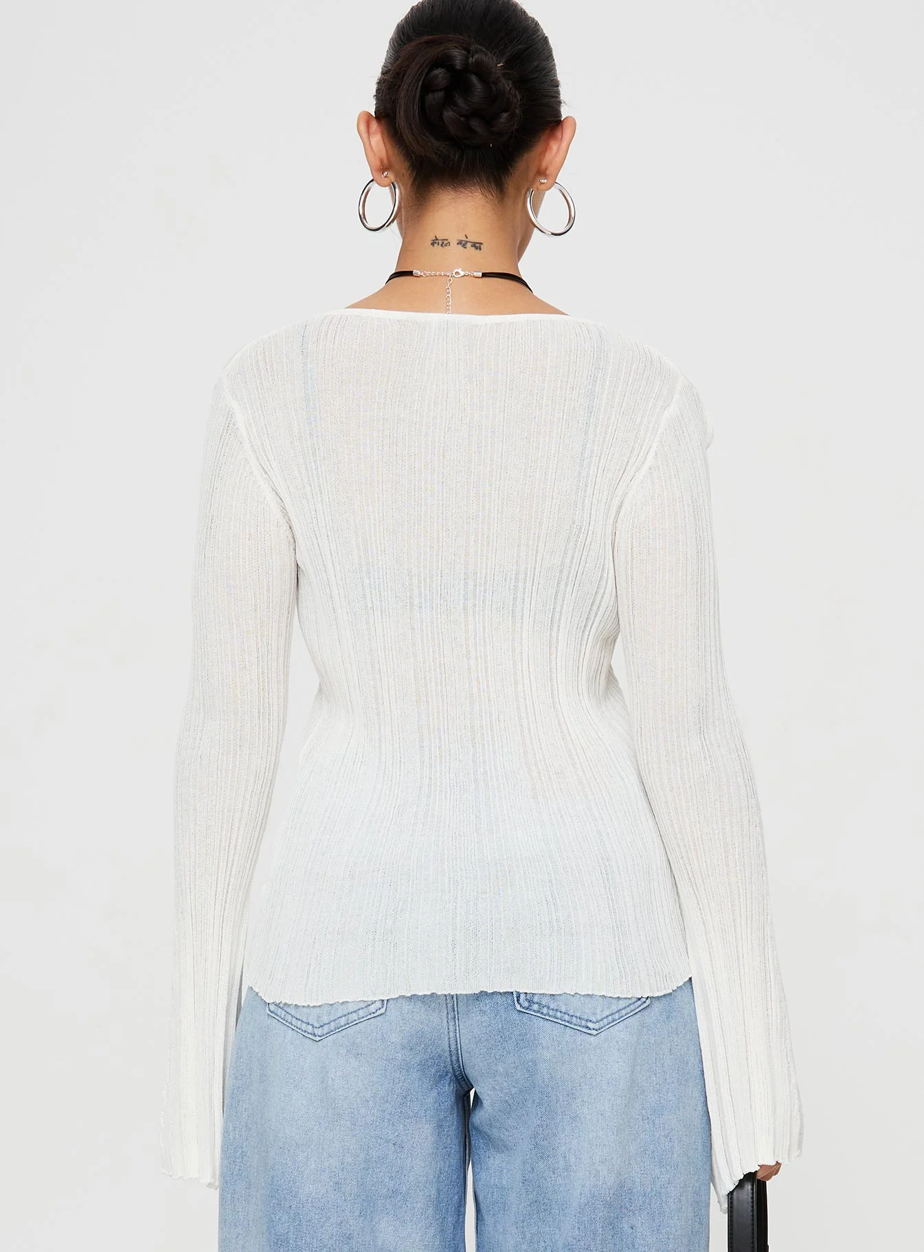Wexley Long Sleeve Top White - Image 5