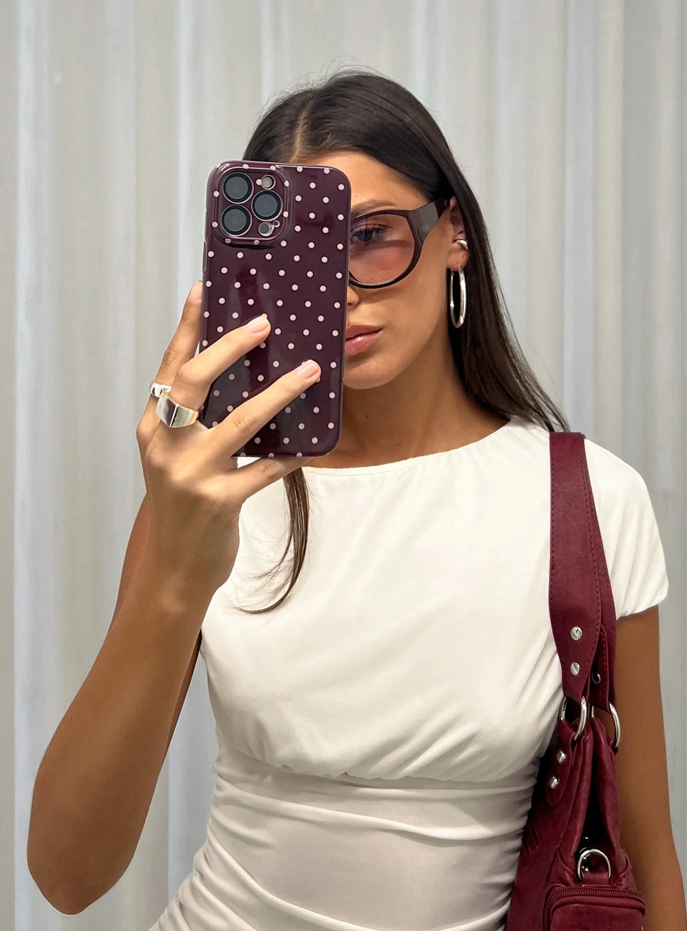 What You Wanted iphone Case Brown Polka Dot - Image 3