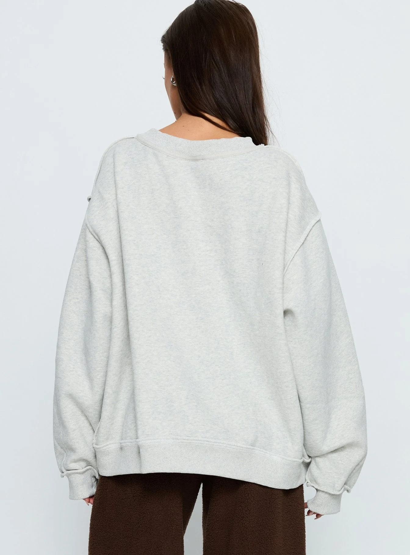 When In Indiana Mock Neck Jumper Grey - Image 5