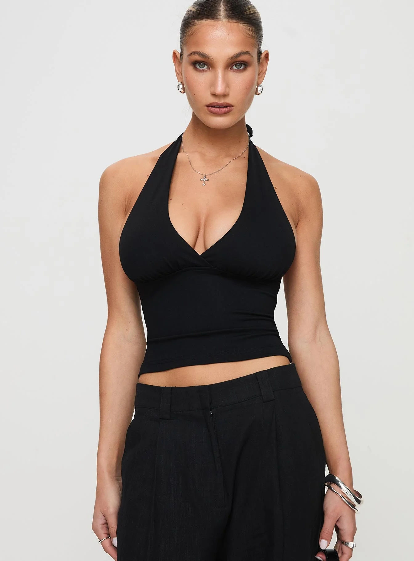 Whimsy Halter Top Black Petite - Image 2