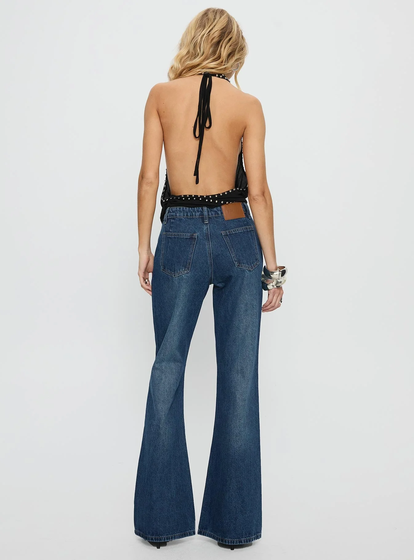Wide World Mid Rise Bootleg Jeans Mid Blue - Image 5
