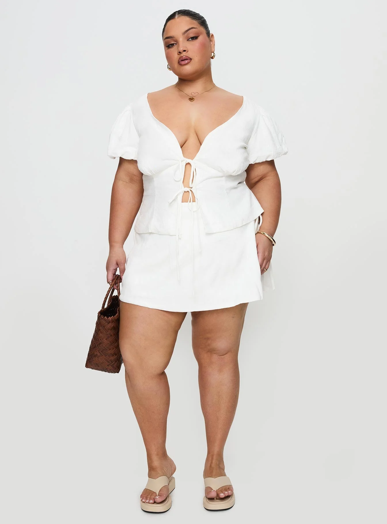 Wilhelmina Blouse Top White Curve - Image 3