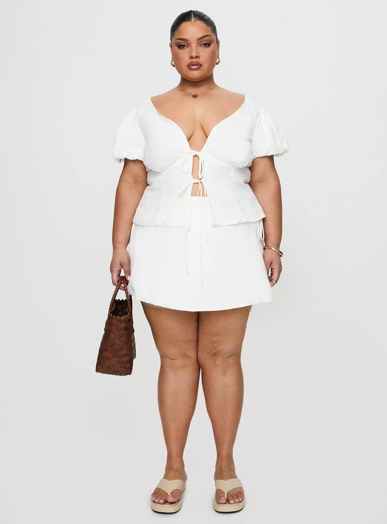 Wilhelmina Blouse Top White Curve - Image 7