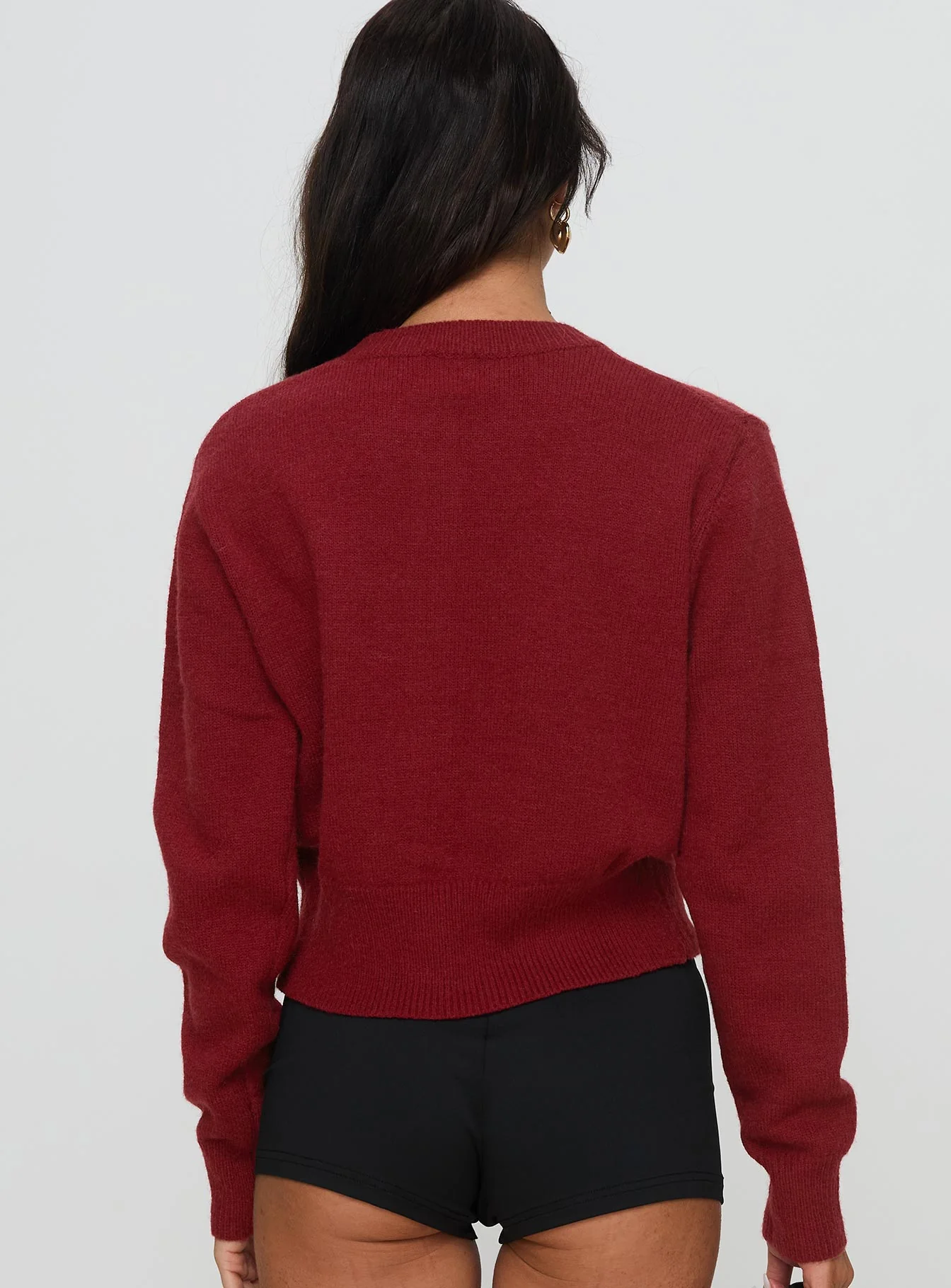 With A Bow Cardigan Red - Image 5