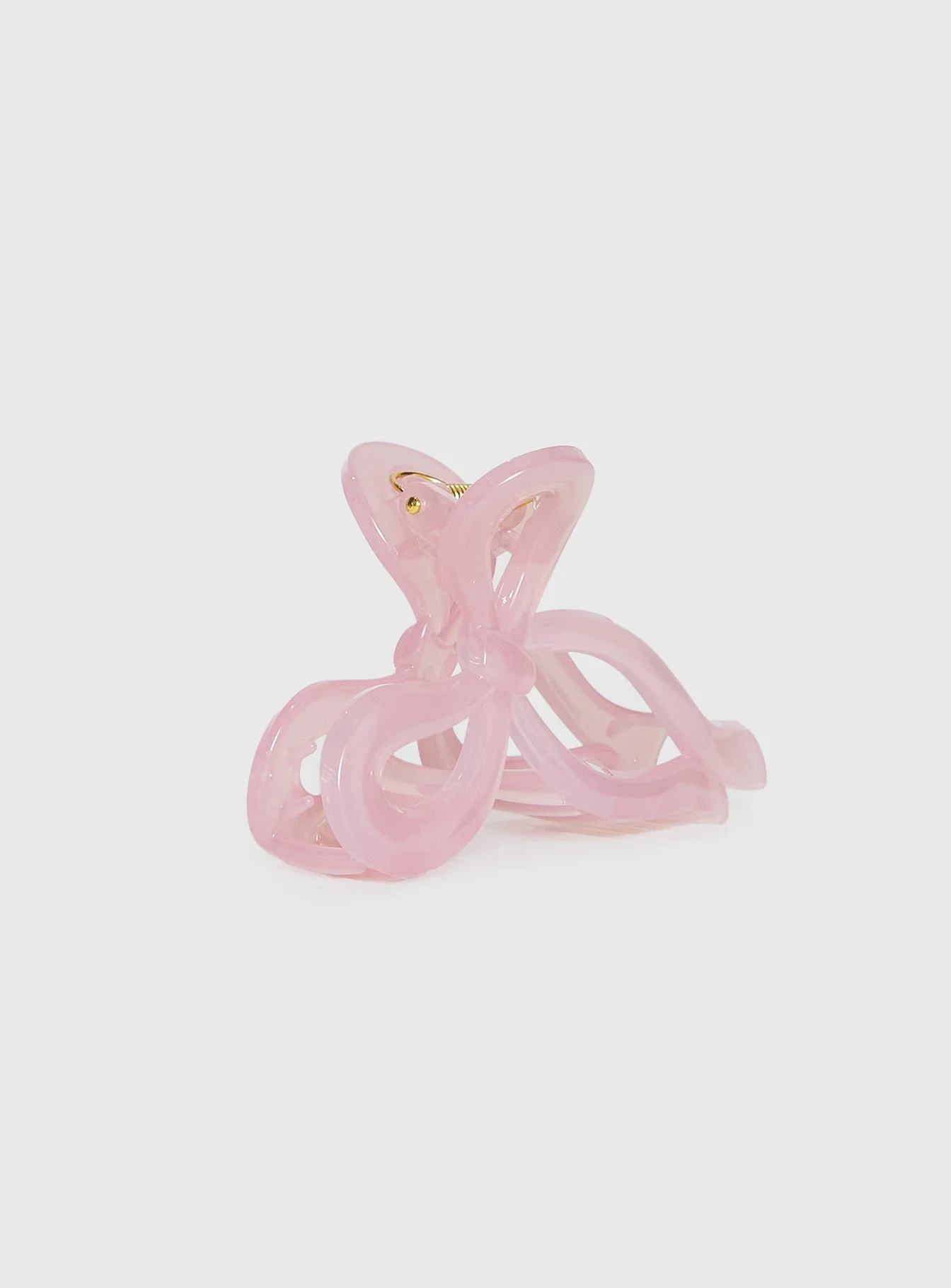With A Bow Hair Clip Pink - Image 3