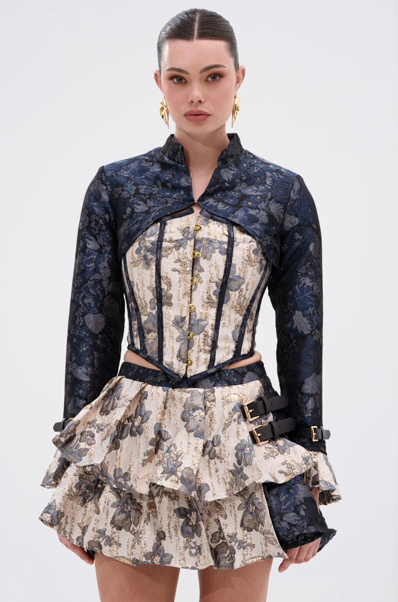 WON'T STOP MOVING BROCADE MINI BLAZER - Image 2