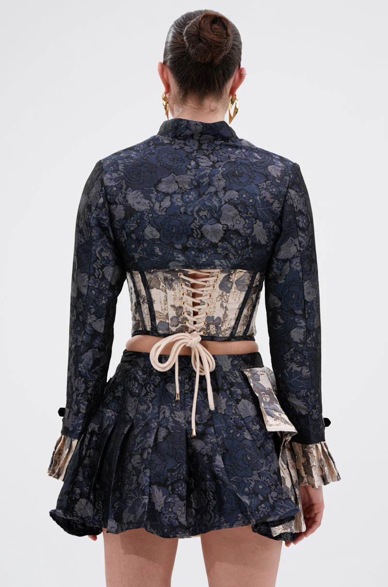 WON'T STOP MOVING BROCADE MINI BLAZER - Image 6