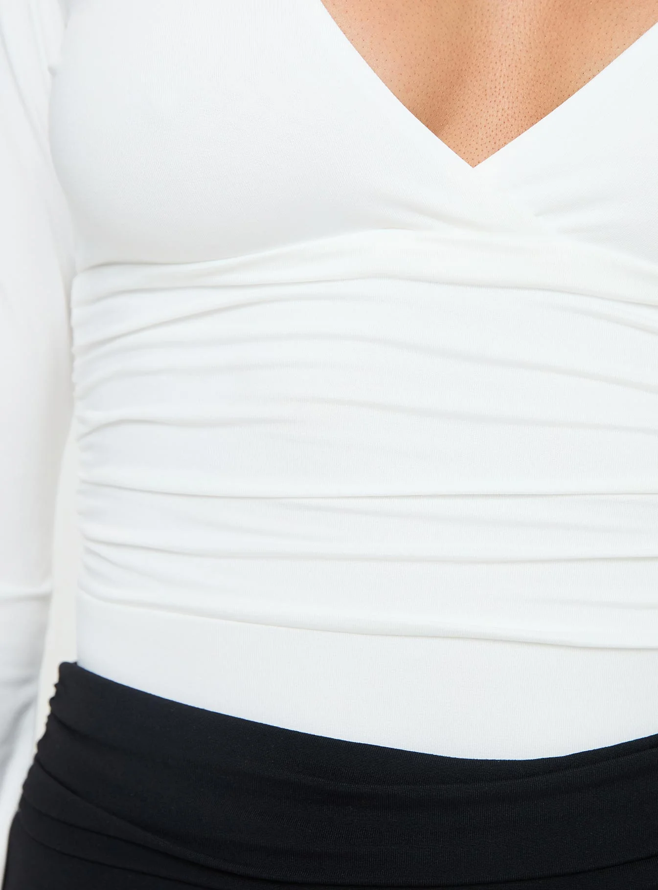 Xander Long Sleeve Bodysuit White - Image 6