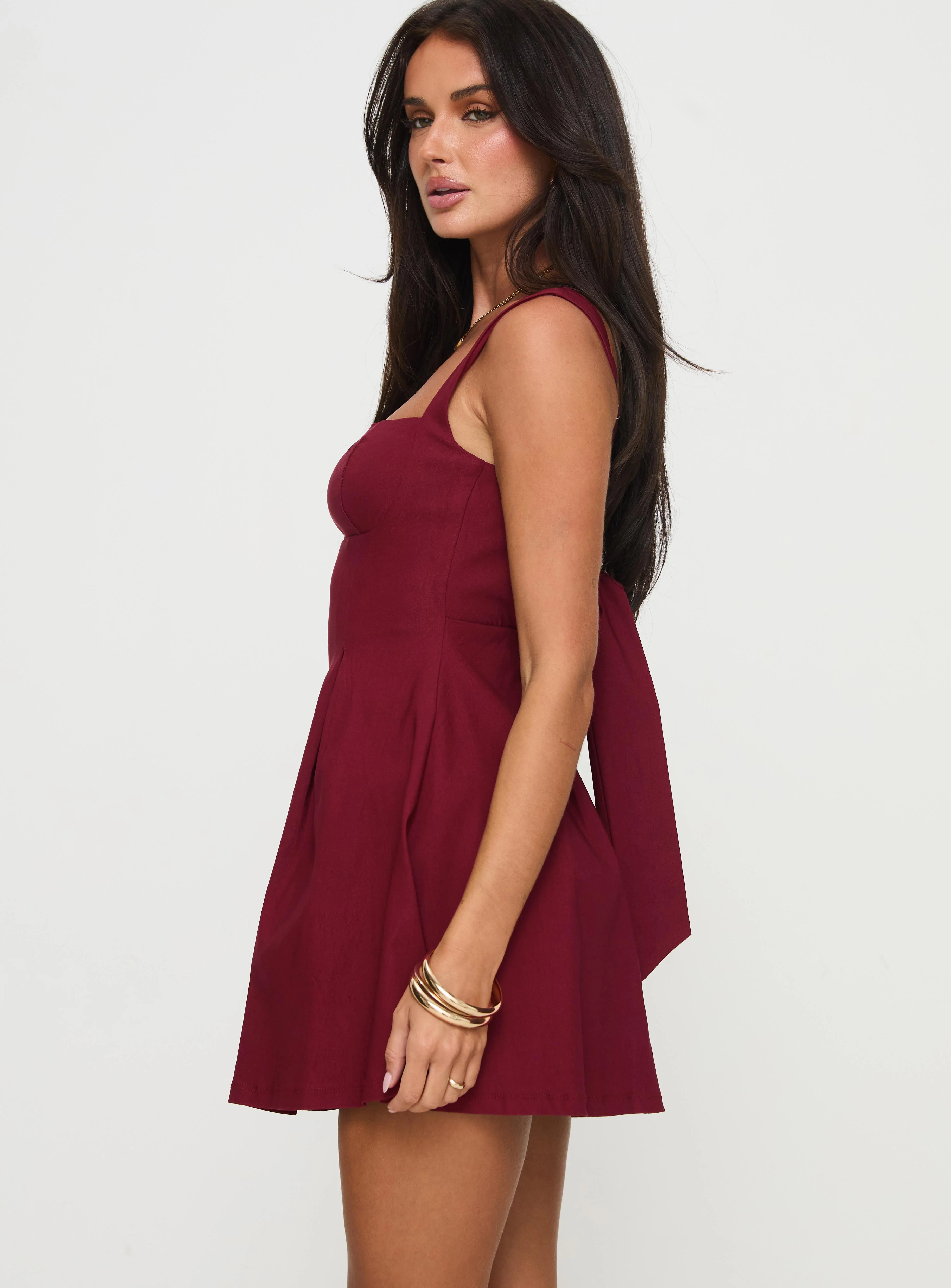 Xanthus Mini Dress Red - Image 3