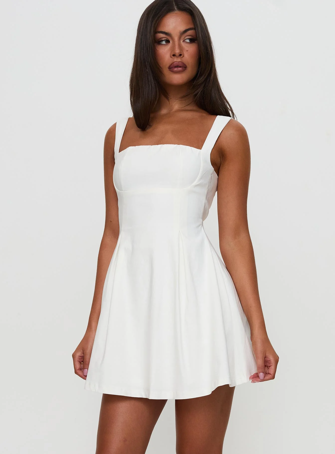 Xanthus Mini Dress White - Image 5