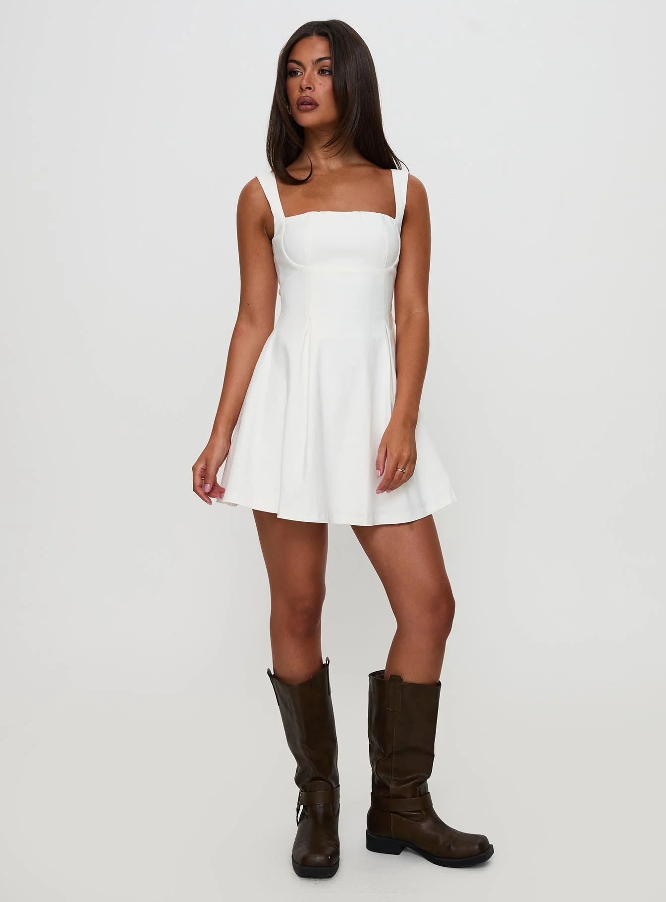 Xanthus Mini Dress White - Image 6