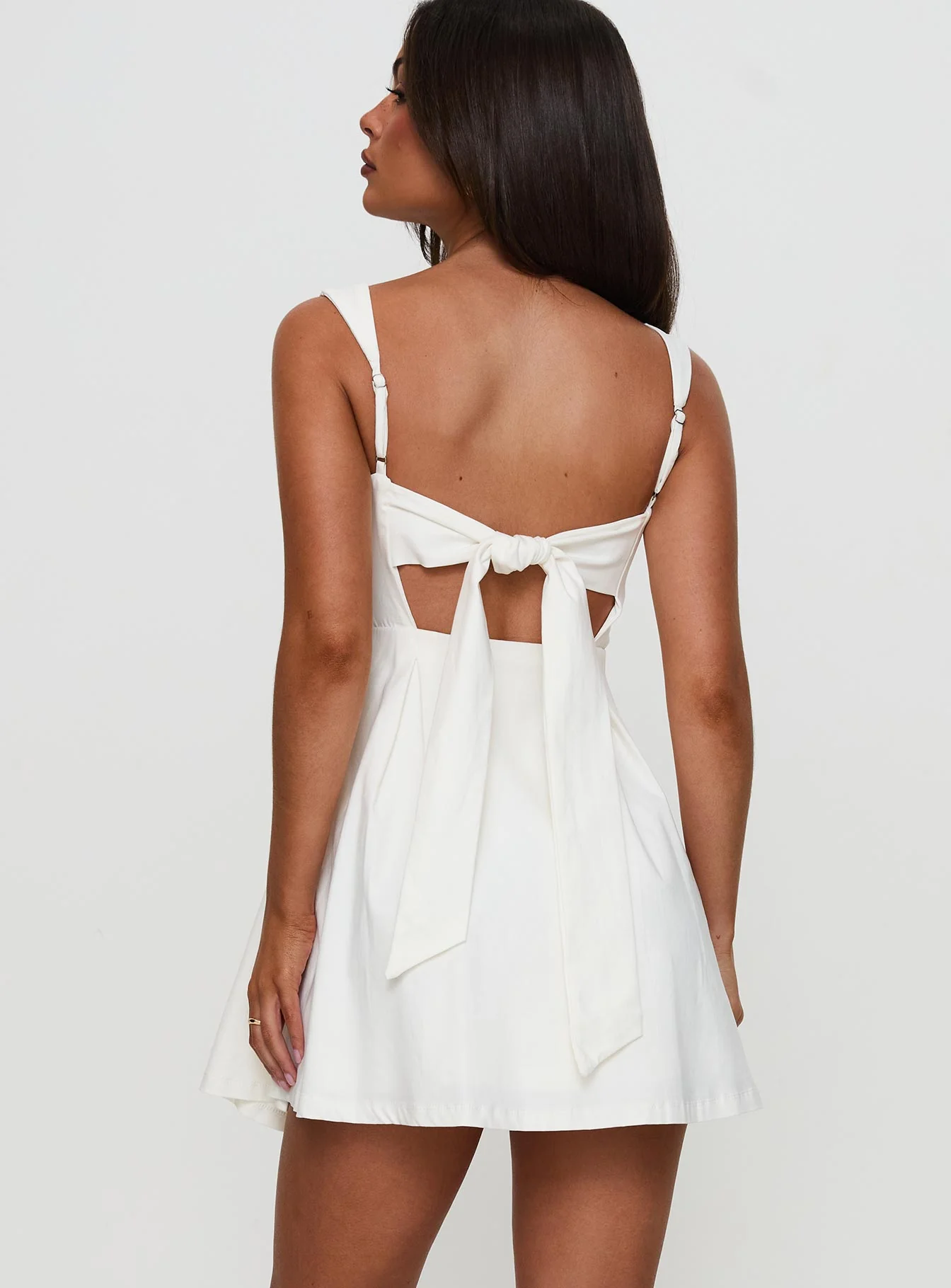Xanthus Mini Dress White - Image 8
