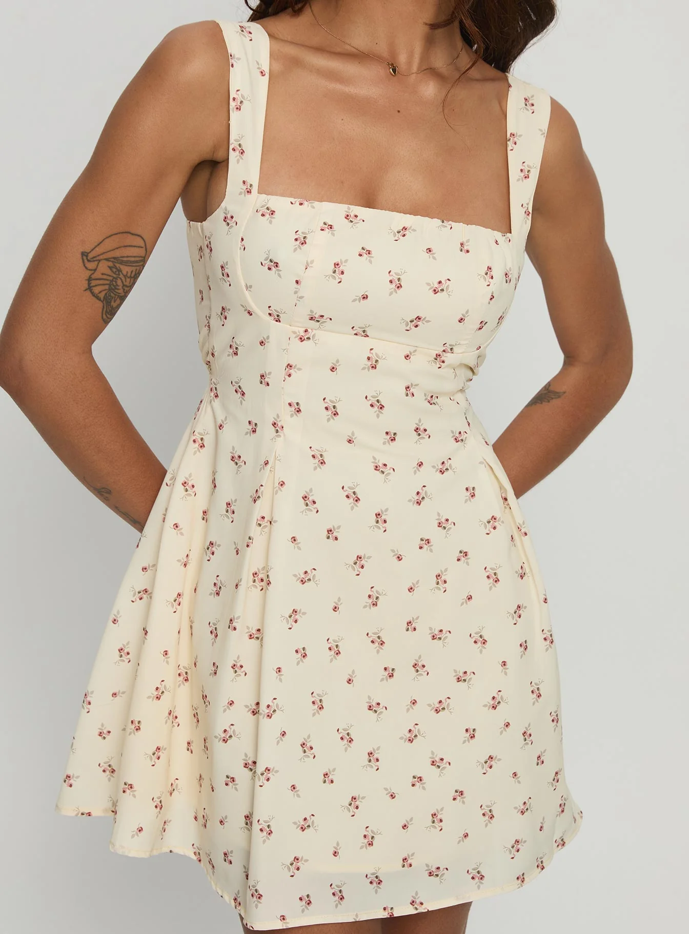Xanthus Mini Dress Yellow Floral - Image 6