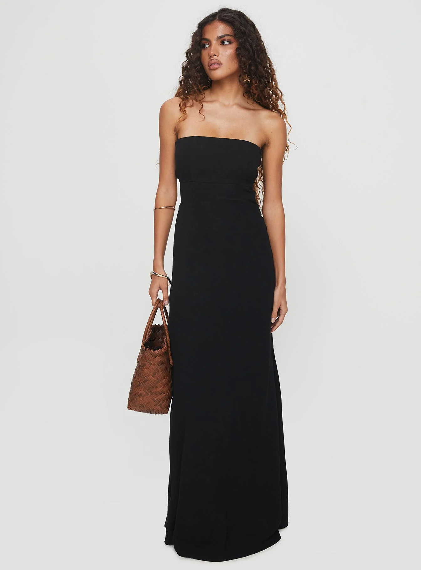 Yahir Strapless Maxi Dress Black - Image 3