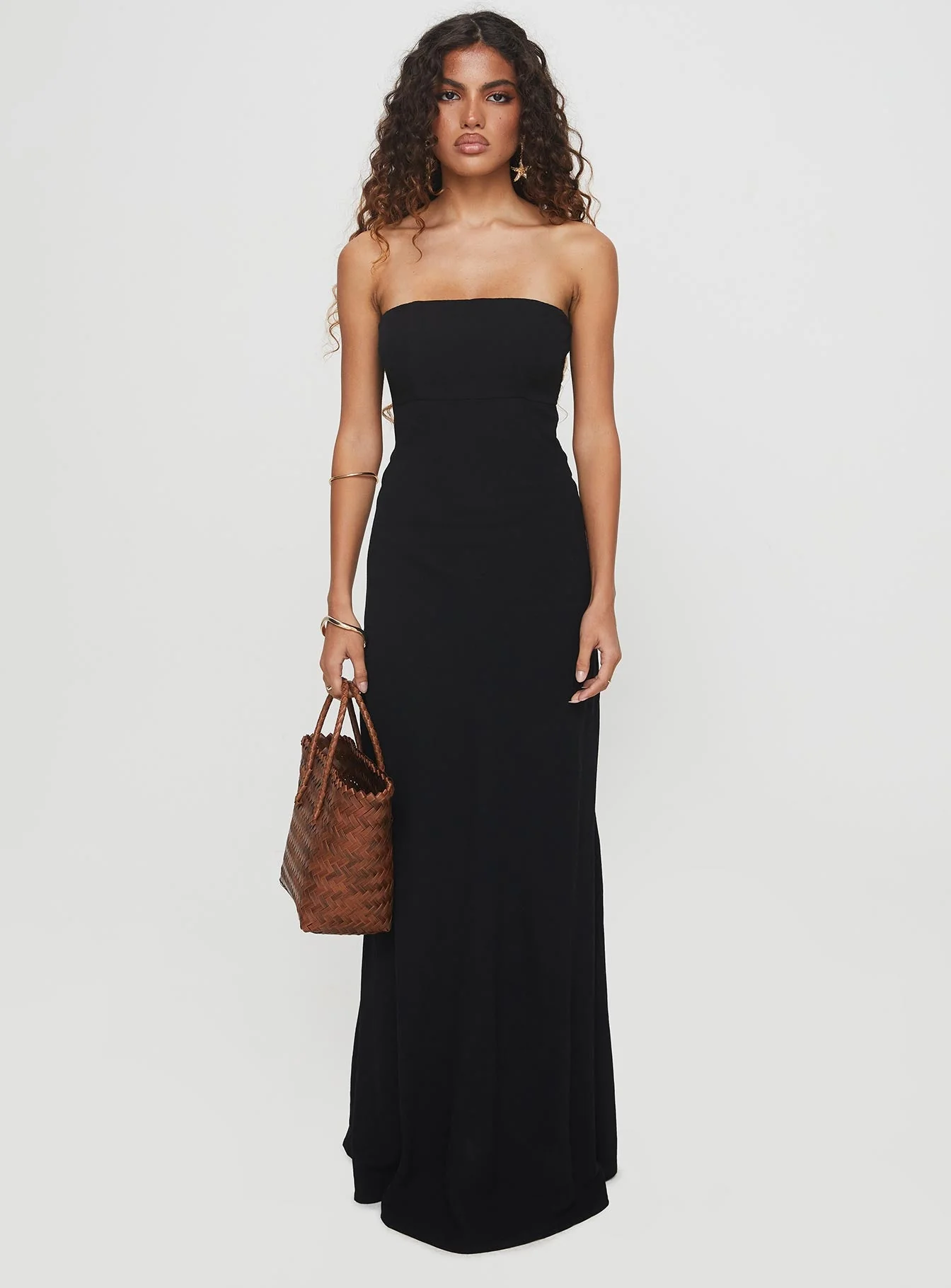 Yahir Strapless Maxi Dress Black - Image 6