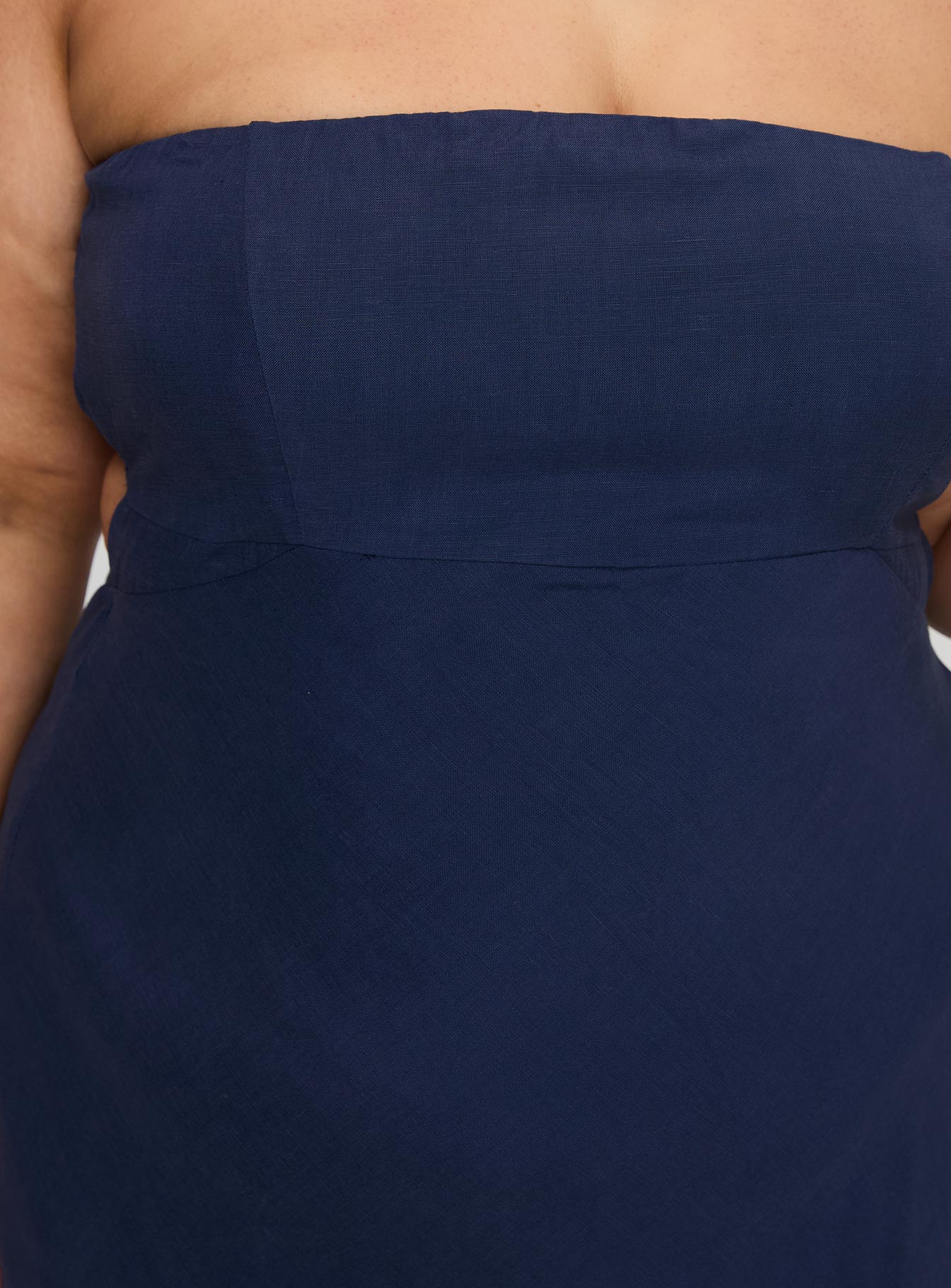 Yahir Strapless Maxi Dress Navy Curve - Image 6