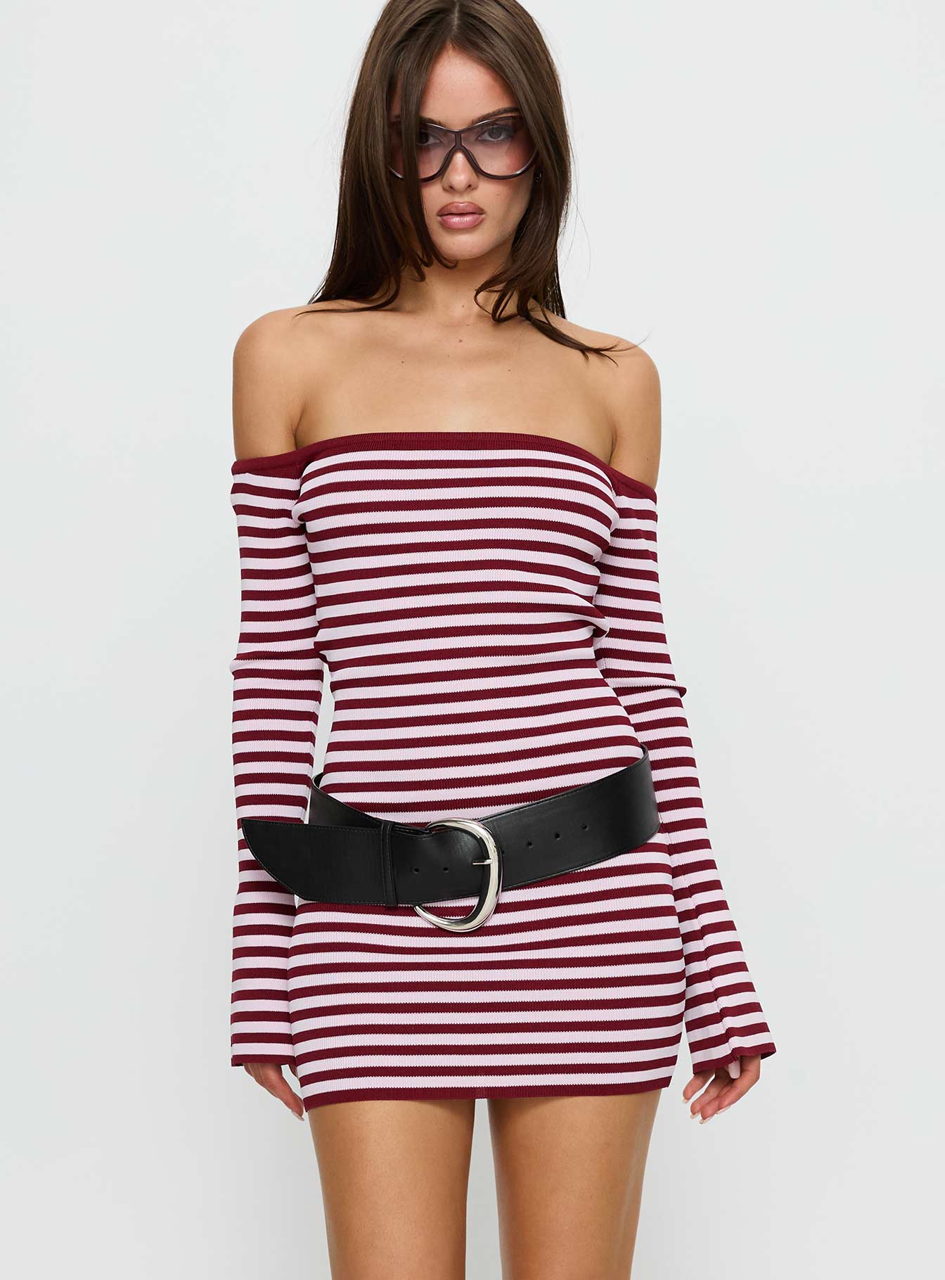 You Wish Long Sleeve Knit Mini Dress Multi - Image 2