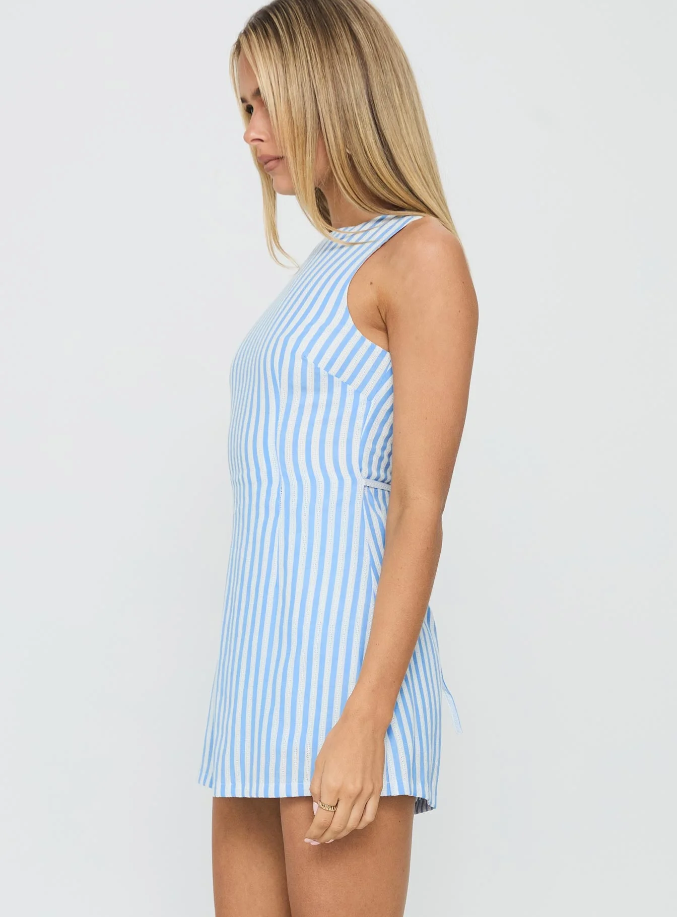 Yumiko Playsuit Blue Stripe - Image 4
