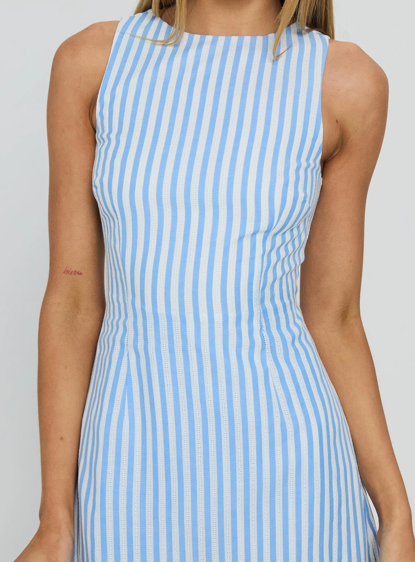 Yumiko Playsuit Blue Stripe - Image 6