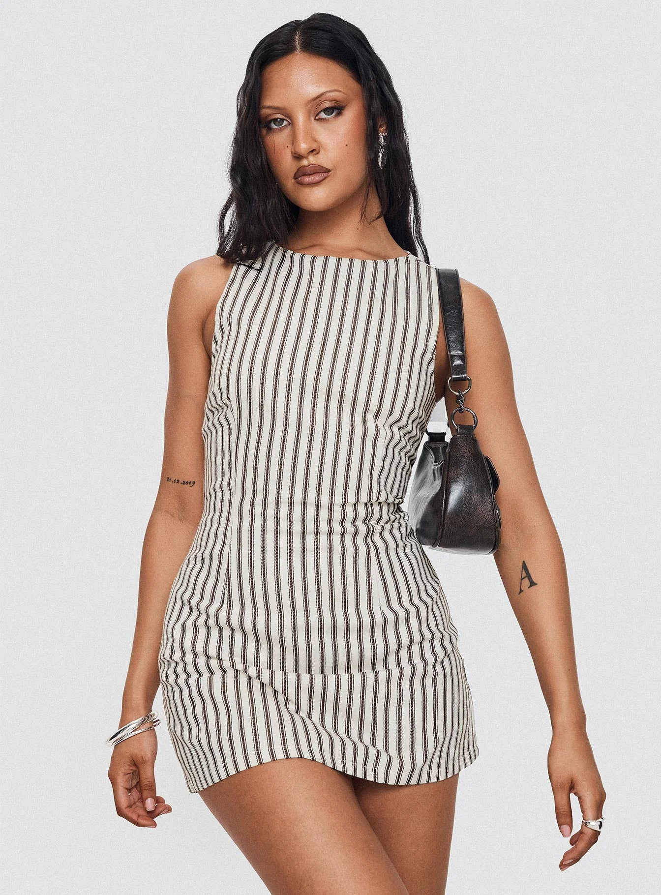 Yumiko Romper Brown Stripe - Image 8