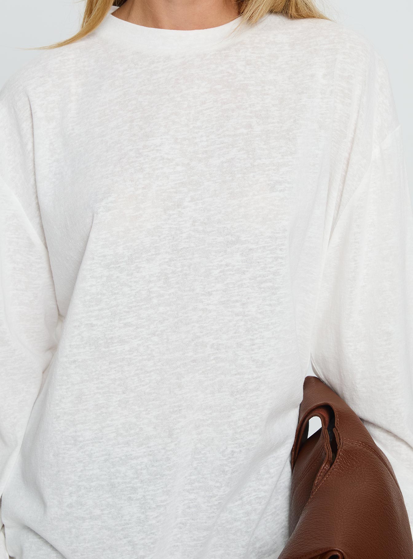 Zaydee Oversized Long Sleeve Top White - Image 6