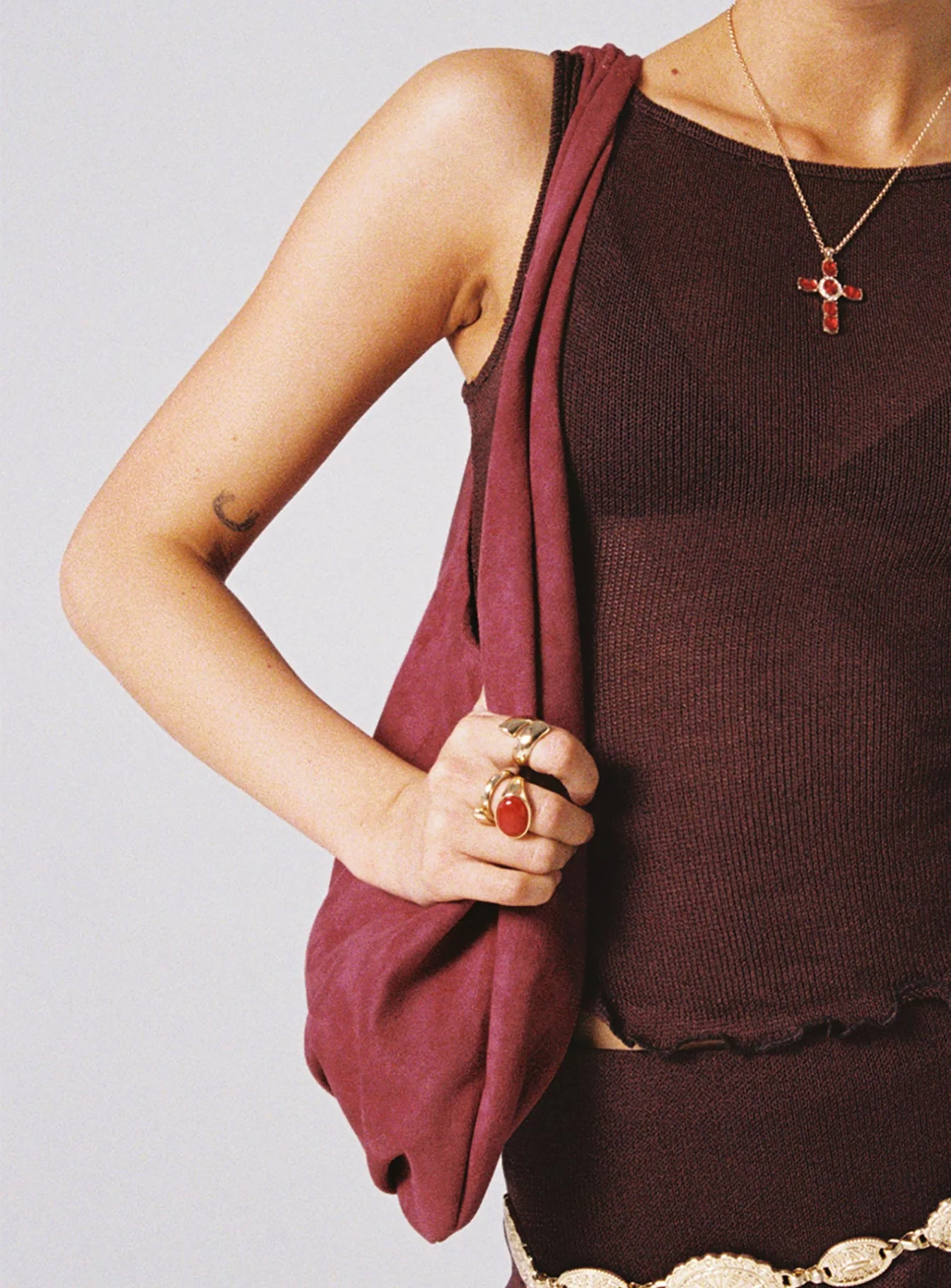 Zenia Shoulder Bag Mauve - Image 5