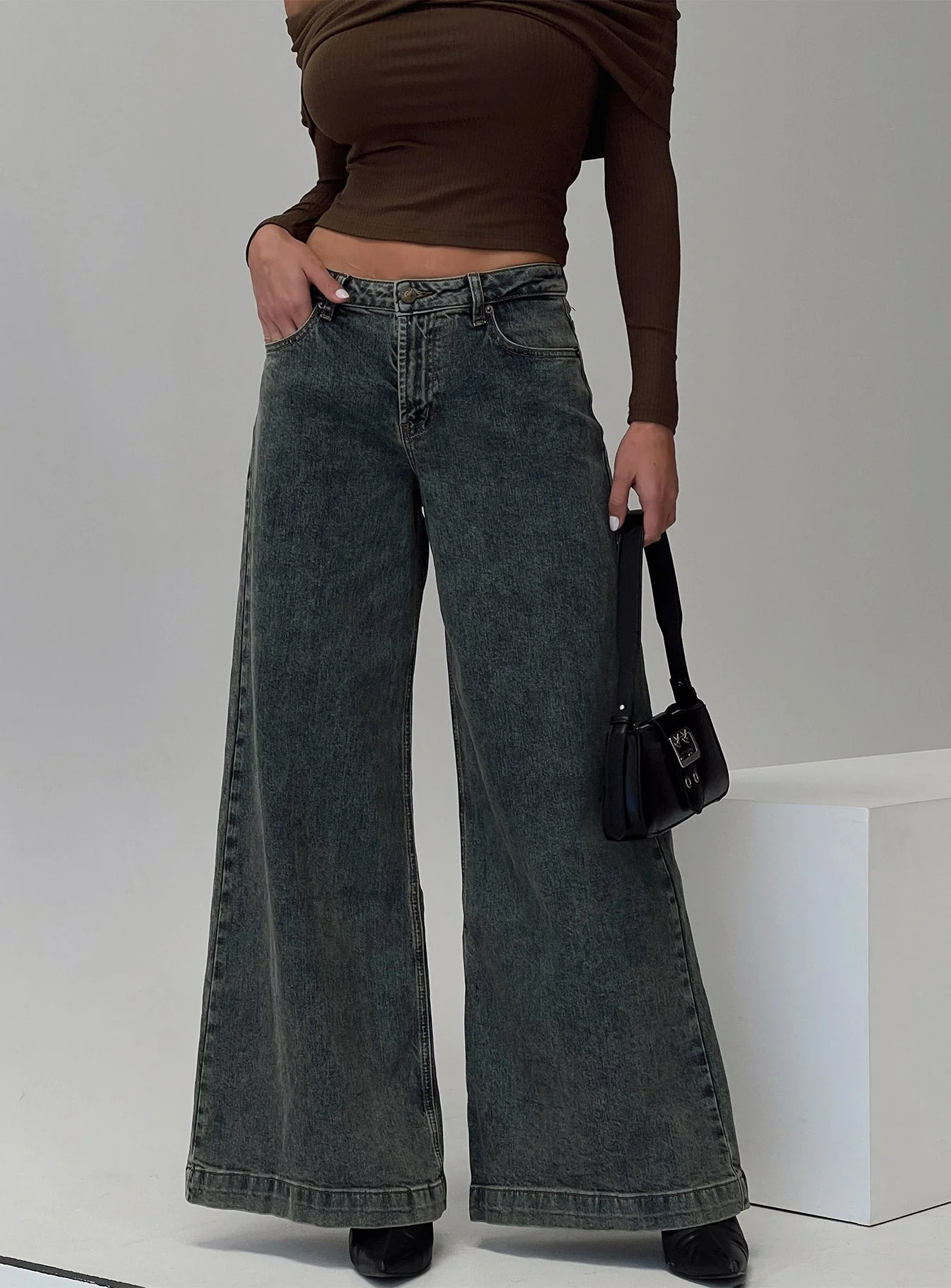 Ziggie Low Rise Baggy Jeans Antique Wash - Image 7