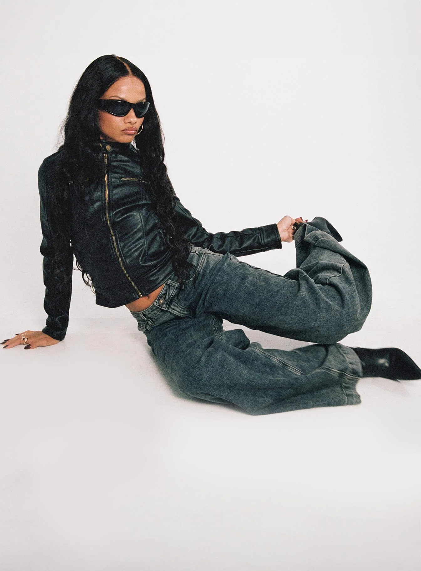 Ziggie Low Rise Baggy Jeans Antique Wash - Image 9