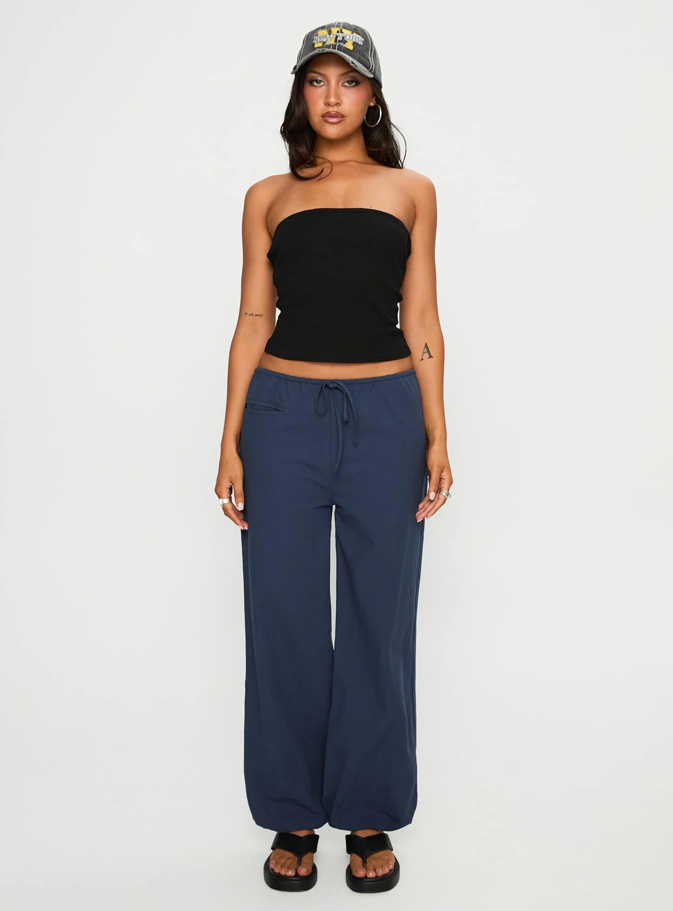 Zodie Low Waist Pants Navy - Image 6